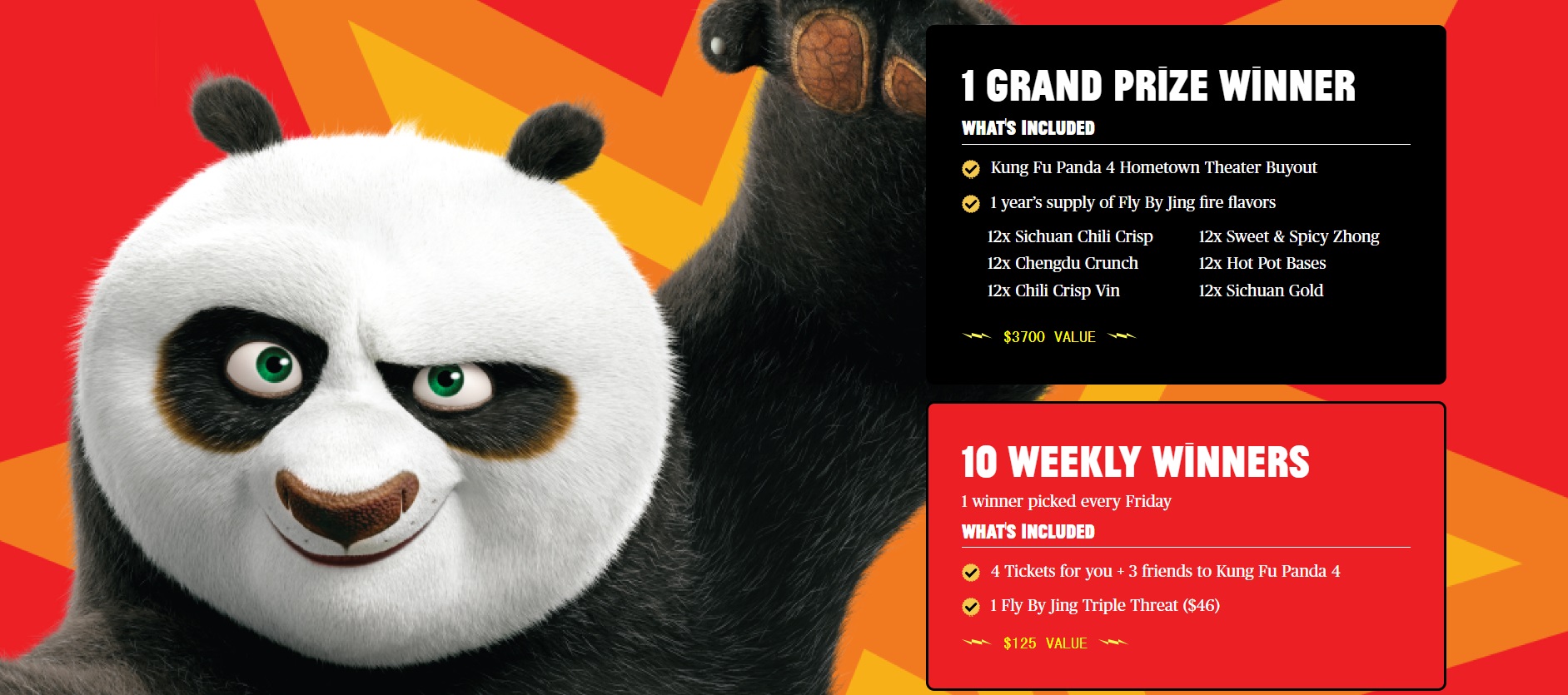 Fly By Jing x DreamWorks Kung Fu Panda 4 Sweepstakes