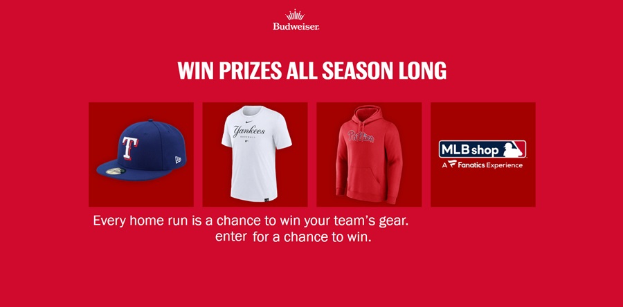 Budweiser 2024 MLB Home Run Sweepstakes