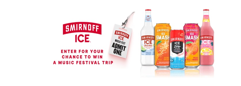 Smirnoff Ice Travel Instant Win Game and Sweepstakes