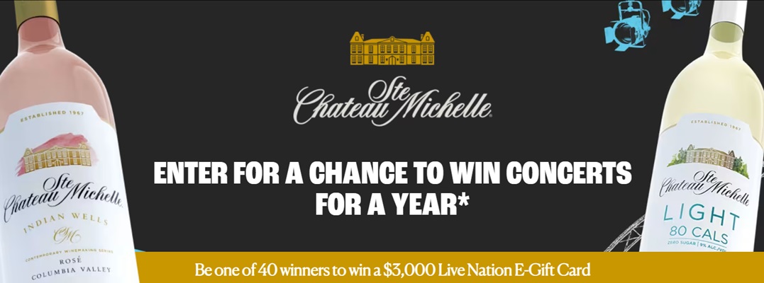 Chateau Ste. Michelle Concerts for a Year Sweepstakes