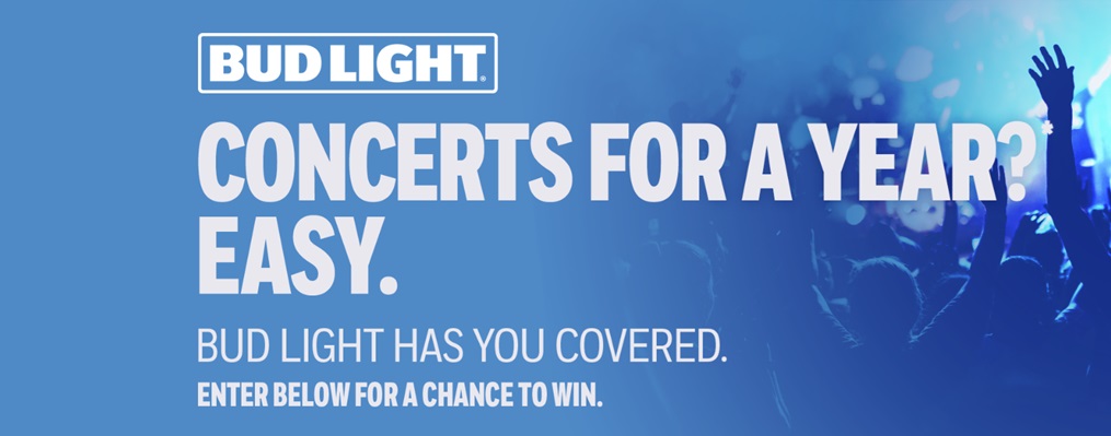 Bud Light Concerts for a Year 2024 Sweepstakes