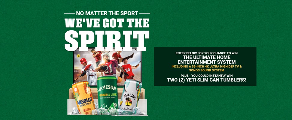 Absolut Jameson Malibu RTD Fall Sports Sweepstakes