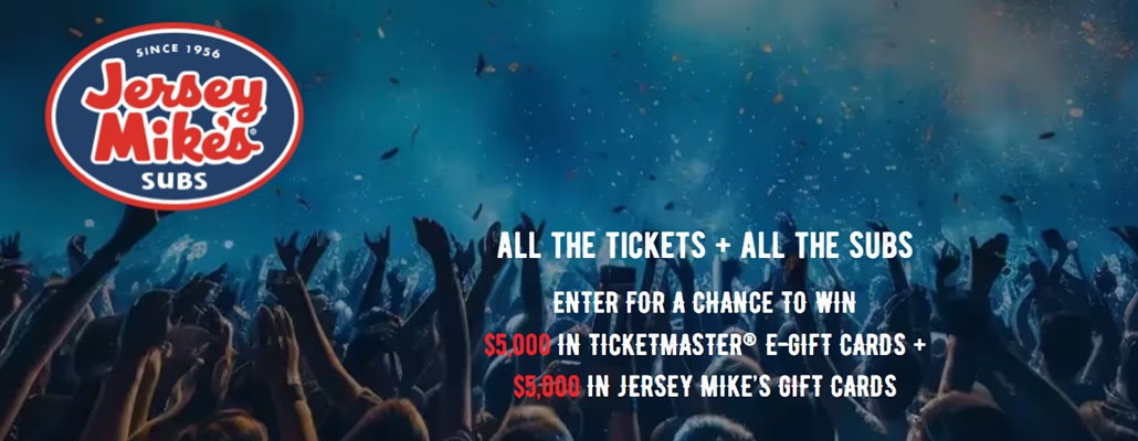 Jersey Mike’s Tickets & Subs Sweepstakes