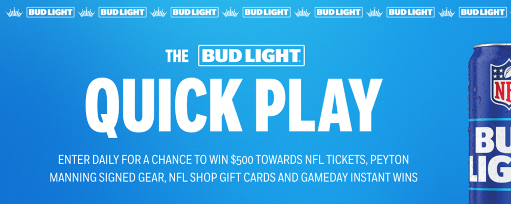 Bud Light Quick Play Sweepstakes