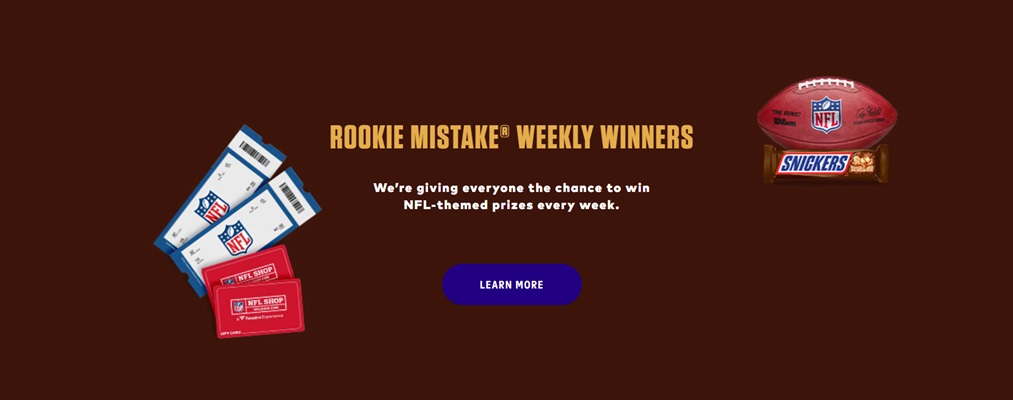 Rookie Mistake 2024 NFL Season Sweepstakes