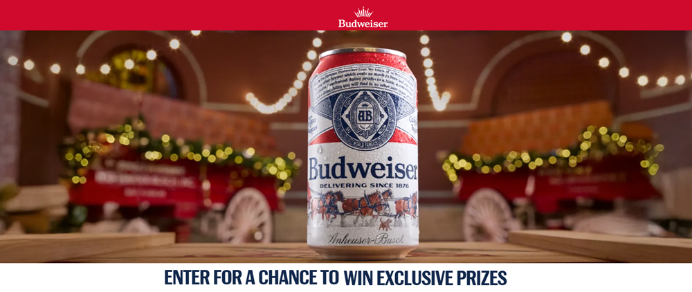 Budweiser 2024 Holiday Sweepstakes